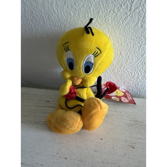 Warner Bros. Other - WB Warner Bros Tweety Cupid Valentine's Bean Bag Plush